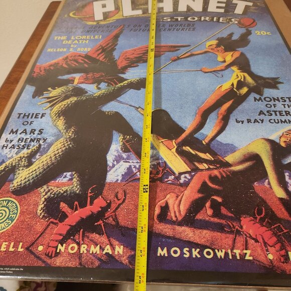 VTG Reproduction Sci-Fi Pulp Fiction Planet Stories Vol. 1 Poster Print By Asgar - Picture 7 of 10